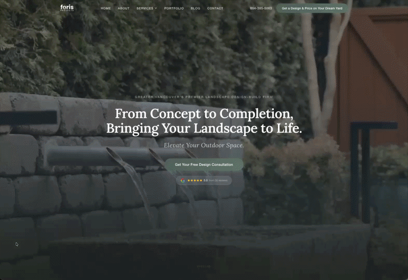 AI-built website preview