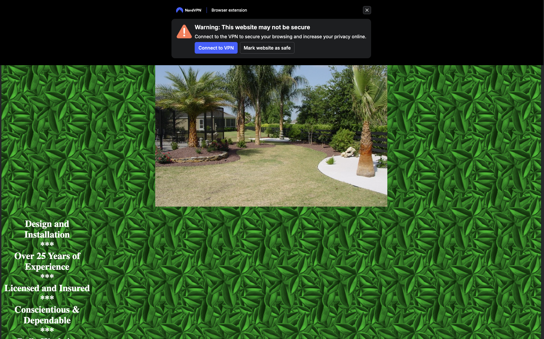 Typical outdated contractor website