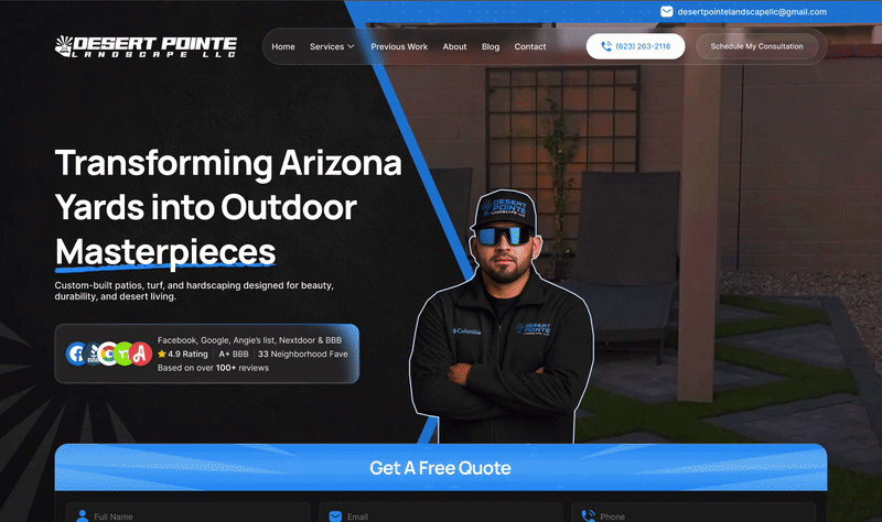 Desert Pointe Landscape custom build